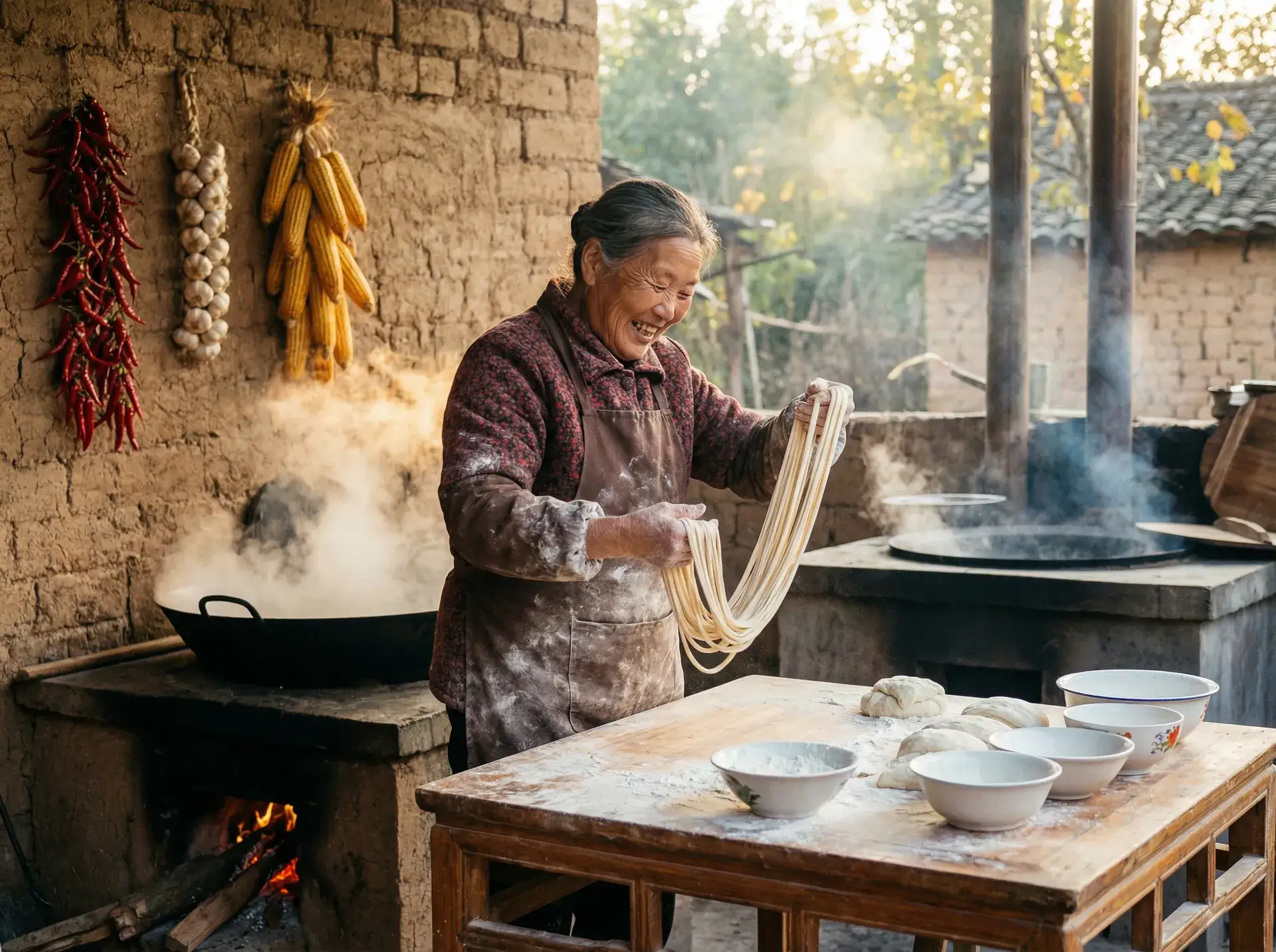 农家大嫂手擀面 - 交换:朋友的妻子 电影 乡村美食
